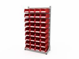 Стеллаж для пластиковых лотков ДВК SORTEX односторонний 1800x1000x450.03