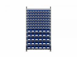 Стеллаж для пластиковых лотков ДВК SORTEX односторонний 1800x1000x450.04