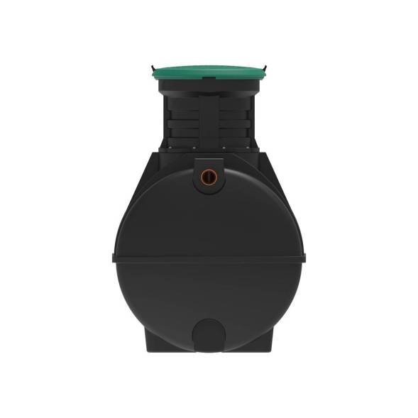 Автономная канализация Rostok Ground 8 с горловиной 600 мм и принудительным отведением, 3500 л, черный [504.3000.899.003]