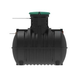 Автономная канализация Rostok Ground 8 с горловиной 600 мм и принудительным отведением, 3500 л, черный [504.3000.899.003]