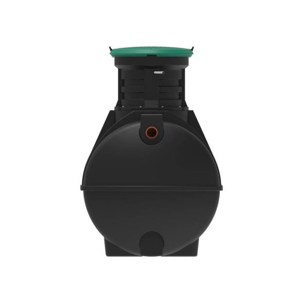 Автономная канализация Rostok Ground 8 с горловиной 600 мм и принудительным отведением, 3500 л, черный [504.3000.899.003]