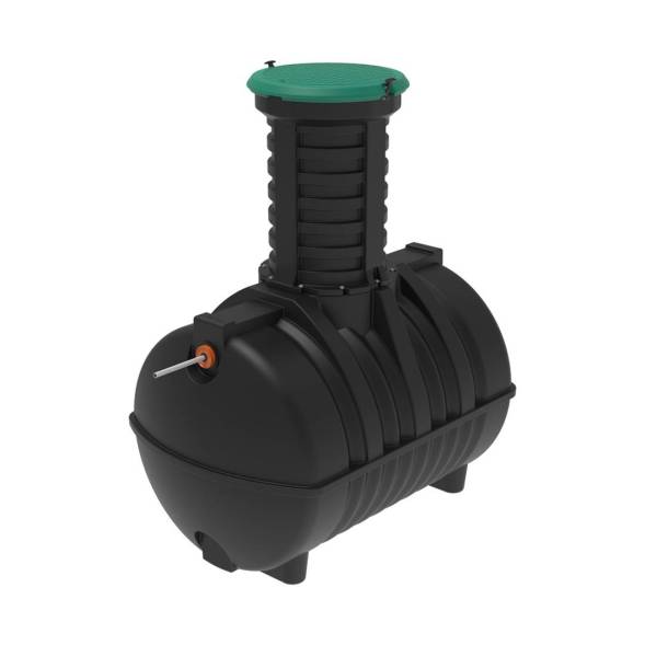 Автономная канализация Rostok Ground 8 с горловиной 1000 мм и принудительным отведением, 3500 л, черный [504.3000.899.001]