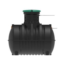 Автономная канализация Rostok Ground 8 с горловиной 1000 мм и принудительным отведением, 3500 л, черный [504.3000.899.001]