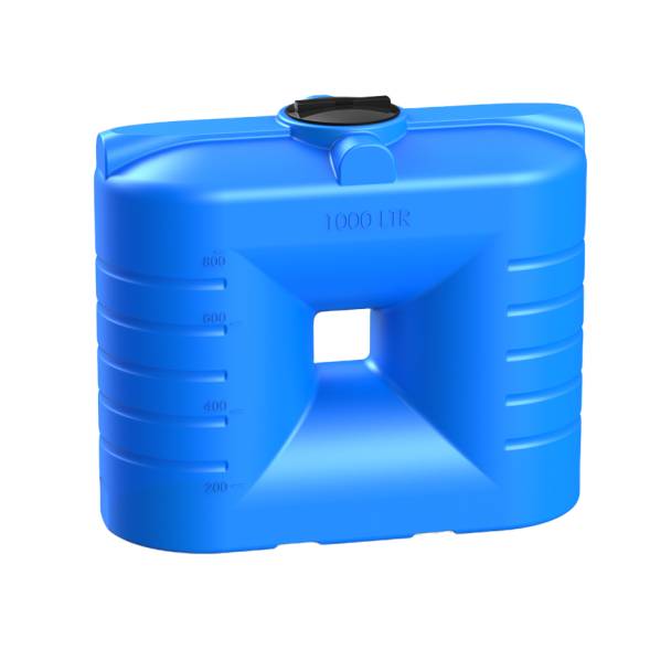 Емкость пластиковая прямоугольная для хранения воды, жидкостей и дизельного топлива, 1000 л, синий [TSN1000S13]