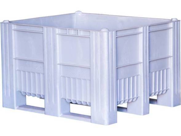 Крупногабаритный сплошной пластиковый контейнер на полозьях Big Box, 1200х1000х740 мм, синий [12001000740-00] 