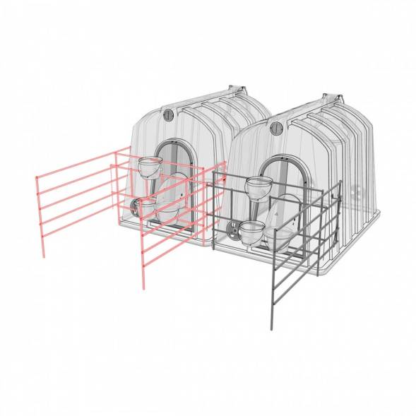 Стенка боковая вольера домика для телят оцинкованная