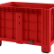 Пластиковый контейнер iBox сплошной на ножках, 1200x800 см, цвет: красный