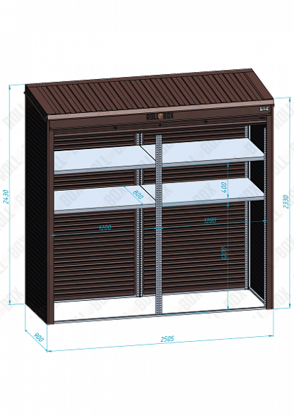 Шкаф уличный ROLL‑BOX VILLAGE ROOF L-1