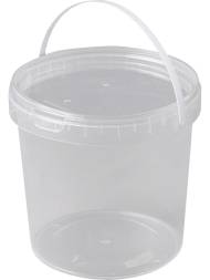 Ведро пластиковое с крышкой, 3.3 л, прозрачный [5097]