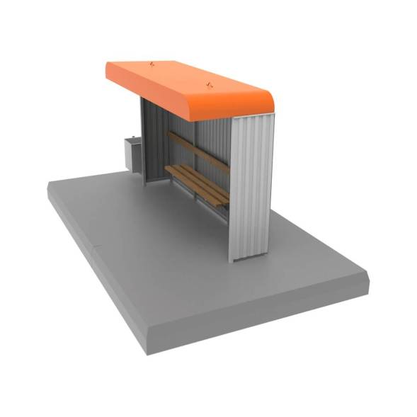 Павильон остановочный мод. 2, 3495x1215x2381 мм