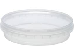 Контейнер п/п 0,180л. круглый, d-122 мм, с прозрачной крышкой цв. прозрачный(прозрачный)